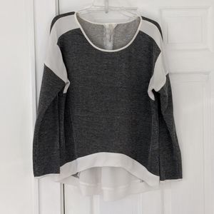 Paper Crane - Gray + White Top/Lightweight Sweater